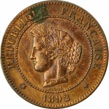 [#534416] Monnaie, France, Cérès, 5 Centimes, 1892, Paris, TTB+, Bronze