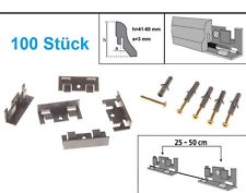 100 Stück Leistenclips Leisten Befestigung Parkett Laminat Teppich Bodenleisten