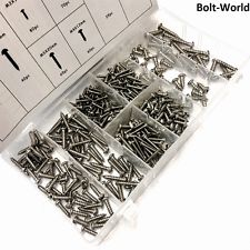 410 x STAINLESS STEEL ASSORTED BOX OF PAN PHILLIPS HEAD SELF TAPPING SCREWS 