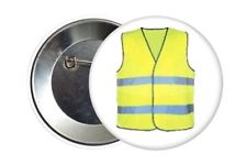 Badge Pin Button 38 mm Pass Le Gilet Jaune Gilets Jaunes France 2018