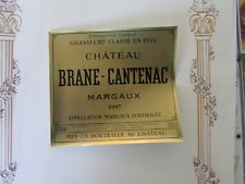 & RARE ETIQUETTE MARGAUX GRAND CRU CLASSE CHATEAU BRANE - CANTENAC 1997