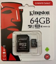 64GB MicroSD Class 10 Speicherkarte Micro SDXC Kingston SD Adapter max 80MB lese