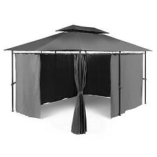 Tente pavillon de jardin Blumfeldt Grandezza gazebo 3x4m acier polyester -gris