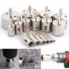16pcs Diamond Cutter Holesaw Drill Bit Tool 6-50mm Set Glass Tile Marble Ceramic