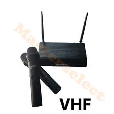 2x Microphone Micro Sans Fil A Main Double VHF Pour Chant Karaoke Performent