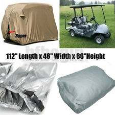 4 Passenger Golf Cart Cover Waterproof + Zipper For EZ Go Club Car Cart Yamaha
