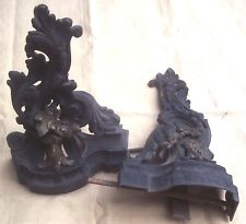 Paire de porte chenets en fonte époque 19ème siècle