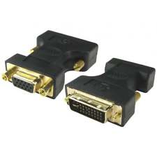 DVI TO VGA Adaptor DVI-A / DVI-I SVGA HD15 Analog Monitor Converter GOLD