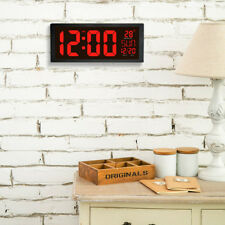 Grand Numérique à LED Horloge Murale Suspendus Alarme Décoration De