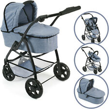 Bayer Chic 2000 Puppenwagen Emotion All In Kombi 3 in 1 Jeans Autositz Buggy NEU