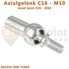 Axialgelenk C16 M10 DIN71802 verzinkt Axial Gelenk Kugel Pfanne Axialkugelpfanne