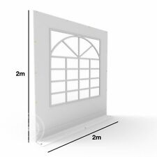 Seitenteil Seitenwand 2x2m PVC für Partyzelt Pavillon mit Fenster weiß eckig