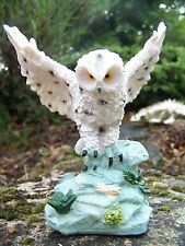 MO0283     FIGURINE  STATUETTE HIBOU   CHOUETTE  DES NEIGES