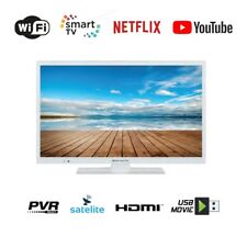 Televisor LED 24" SMART  TV HD READY 200 HZ WIFI SATELITE BLANCA