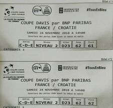 Billets Finale Coupe Davis 2018