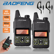 2x Baofeng BF-T1 Mini Walkie Talkie Long Range UHF FM Two Way Ham Radio 20CH UK