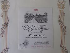 & RARE ETIQUETTE St-EMILION GRAND CRU CLASSE CHATEAU YON FIGEAC 1973