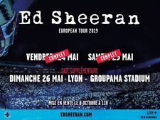 2 Billets concert ED SHEERAN 26/05/19 catégorie 1 bien placé côte à côte : 220€