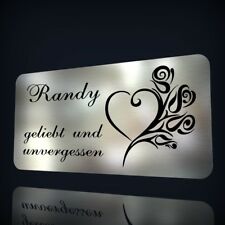 EDELSTAHL GRABSCHMUCK FÜR GRABSTEIN GEDENKSTEIN GEDENKTAFEL URNE TIER HUND KATZE