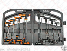 PDR*SET KIT 16 PZ CHIAVI CHIAVE A T ESAGONALI e TORX LUNGHE + VALIGETTA CASSETTA