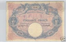 FRANCE 50 FRANCS BLEU ET ROSE 13.5.1890 ALPHABET A.144 !!!!
