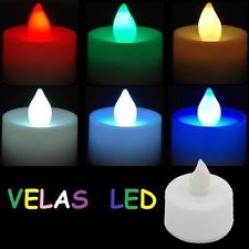 Vela tipo Led de colores y pilas incluidas decoracion 6 colores diferentes