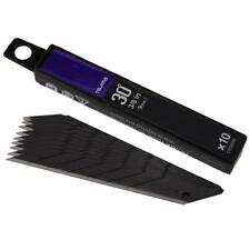 TAJIMA DORA Cutterklingen superscharf RAZAR BLACK 30° 9mm 10 Stück Spare Blades