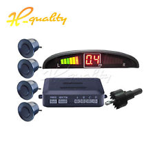 Black LED Display Car 4 Parking Sensor Reverse Backup Radar Alarm System Kit