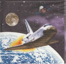 Lot de 2 Serviettes en papier Odyssée de l'Espace Decoupage Collage