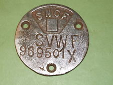 SNCF / PLAQUE LOCO / CHEMIN de FER / TRAIN