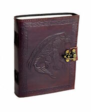 Dragon Vintage Journal intime Bloc Cuir Estampé NOUVEAU PAPIER COTON main Inde