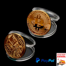 Bitcoin moneda fisica coleccionable 38mm (caja de plástico se incluye)