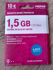 Telekom Magenta Mobil Start M -SIM-Karte 10,- Euro Guthaben PayPal