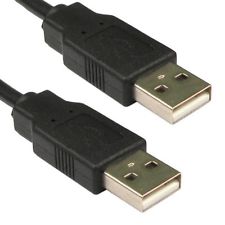 0.5m USB Cable A Male To A Male Plug Shielded High Speed 2.0 28awg Lead Black