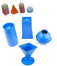 Set of 4 Candle Moulds, 1 x Rectangular 1 x Pillar 1 x Pyramid 1 x Sphere S7566
