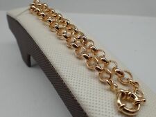 14K jaune or belcher boulon anneau chaîne solide bracelet des femmes 8 '21cm