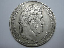 1842 W LILLE 5 FRANCS LOUIS PHILIPPE I FRANCE FRANCIA SILVER