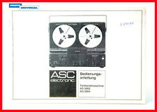 TONBANDMASCHIENEN AS 5002/AS 5004 Bedienungsanleitung