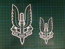 2 x Who Dares Wins, SAS ,Stickers. Printed In White 