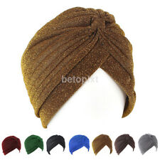 Fashion Men Women Soft Elastic Indian Turban Winter Hat Head Wrap Band Cap fr