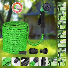 50FT 100FT 200FT EXPANDABLE FLEXIBLE GARDEN HOSE PIPE 3x EXPANDING & SPRAY GUN