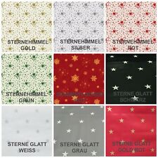 Wachstuch Sterne Tischdecke RUND OVAL Größe & Farbe wählbar Weihnachten