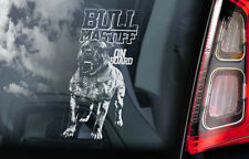 Bullmastiff à Bord - Vitre Voiture Autocollant- Bull Mastiff Chien Signe V02