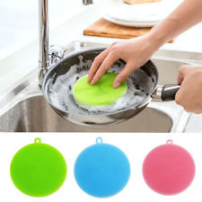 laveur de vaisselle nettoyage silicone cuisine outil antibactérienne éponge OUS8