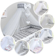 BABY BEDDING SET COT COTBED 3 6 10 14 Pieces PILLOW DUVET COVER BUMPER CANOPY 