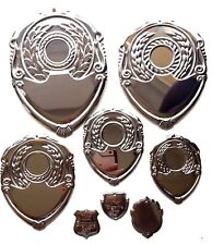 Annual & Centre Trophy Shield Fronts Personalised Engraved 8 Sizes Available