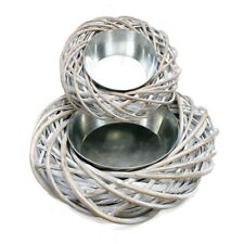 Weidenkranz grau mit Zinkeinsatz zum bepflanzen 30cm/ 40cm, Spaltweide /