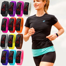 Femme Homme LED Poignet Montre Numérique Touch Bracelet Silicone Etanche Sport