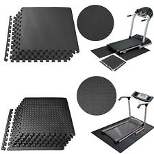 Large Black Eva Interlocking Soft Mat Foam Exercise Gym Garage Office Floor Tile