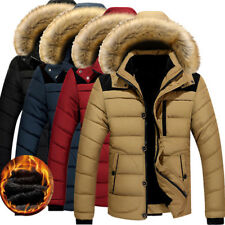 Manteau à capuche amovible pour hommes Manteau Parka Hiver Veste chaude courte